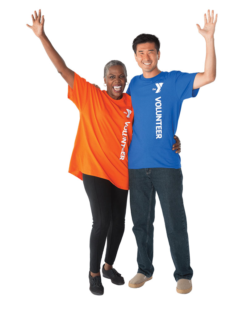 to adults from the ymca taking a picture with each other