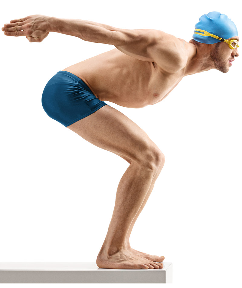 a diver on a diving board