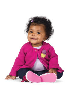 African American baby with pink sweater