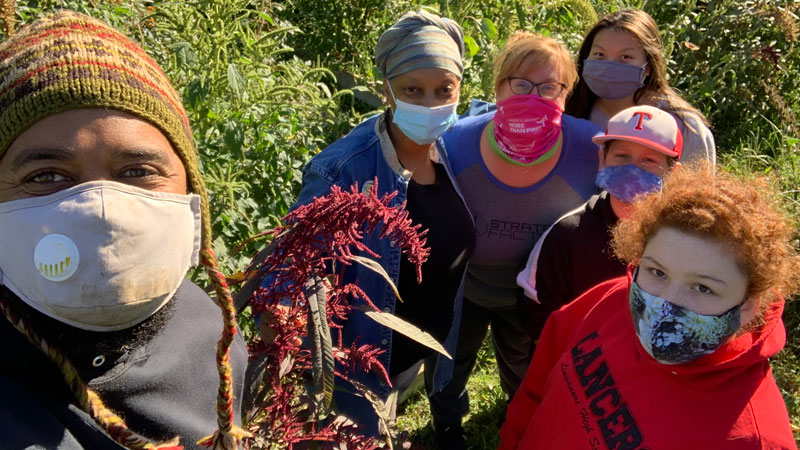 Y leaders volunteer at community garden