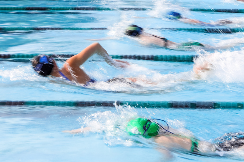 High School Swim Team Practice